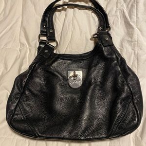 Vintage Black Leather CALVIN KLEIN Purse or Hobo Bag